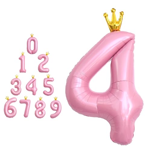 MORAINJAY 40 Zoll Pink Nummernballons mit Krone Große Folienballons für Geburtstage, Abschlüsse und Jubiläen Selbstaufblasbare Ziffern 0-9 MORAINJAY 40 Zoll Pink Nummernballons mit Krone Große Folienballons für Geburtstage, Abschlüsse und Jubiläen Selbstaufblasbare Ziffern 0-9 von MORAINJAY