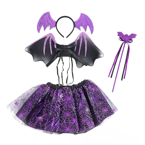 MORAINJAY Halloween Teufelskostüm für Mädchen, Schwarzer Engel Maleficent Kostüm Kinder, Schwarze Engelsflügel Tutu, Böse Verkleidung Mädchen 3-10 Jahre, Halloween Karneval Cosplay Outfits & Zubehör MORAINJAY Halloween Teufelskostüm für Mädchen, Schwarzer Engel Maleficent Kostüm Kinder, Schwarze Engelsflügel Tutu, Böse Verkleidung Mädchen 3-10 Jahre, Halloween Karneval Cosplay Outfits & Zubehör von MORAINJAY