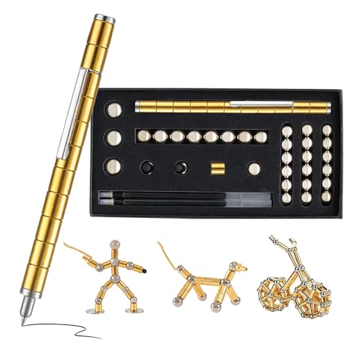 MORAINJAY Kugelschreiber Fidget Pen,Magnet Stift Gravity Pen,Golden Lustige Multifunktions Stift,Magnetstift mit Stylus Stift und Stressabbau Geschenk Toys für Junge Männer Frauen Teenager MORAINJAY Kugelschreiber Fidget Pen,Magnet Stift Gravity Pen,Golden Lustige Multifunktions Stift,Magnetstift mit Stylus Stift und Stressabbau Geschenk Toys für Junge Männer Frauen Teenager von MORAINJAY