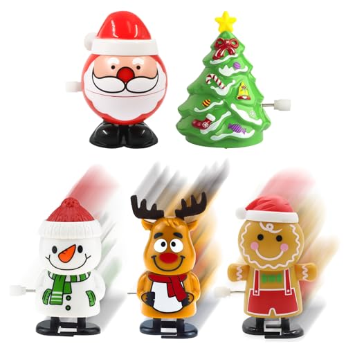 MORAINJAY 5P Weihnachts Aufziehspielzeug für Kinder,Wind Up Rentier Weihnachtsbaum Schneemann Weihnachten Deko Figuren Geschenk Uhrwerk Springspielzeug für Weihnachtsstrümpfe Geschenktütenfüller MORAINJAY 5P Weihnachts Aufziehspielzeug für Kinder,Wind Up Rentier Weihnachtsbaum Schneemann Weihnachten Deko Figuren Geschenk Uhrwerk Springspielzeug für Weihnachtsstrümpfe Geschenktütenfüller von MORAINJAY