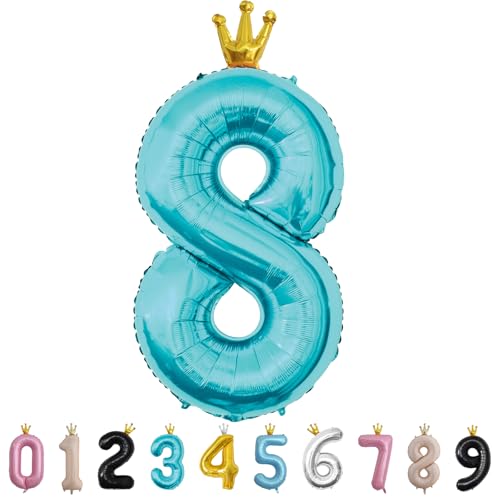Luftballon Zahl 8 Babyblau, 101cm Riesen Zahlenballon Nummer 0 1 2 3 4 5 6 7 8 9 10 16 18 21 30 40 50 60 70 80 90 100, 40" Groß Folienballons für Hochzeit Jubiläum, Geburtstagsballons Party Dekoration Luftballon Zahl 8 Babyblau, 101cm Riesen Zahlenballon Nummer 0 1 2 3 4 5 6 7 8 9 10 16 18 21 30 40 50 60 70 80 90 100, 40" Groß Folienballons für Hochzeit Jubiläum, Geburtstagsballons Party Dekoration von MORAINJAY