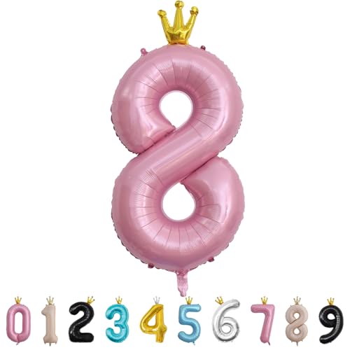 Luftballon Zahl 8 Rosa, 101cm Riesen Zahlenballon Nummer 0 1 2 3 4 5 6 7 8 9 10 16 18 21 30 40 50 60 70 80 90 100, 40" Groß Folienballons für Hochzeit Jubiläum, Geburtstagsballons Party Dekoration Luftballon Zahl 8 Rosa, 101cm Riesen Zahlenballon Nummer 0 1 2 3 4 5 6 7 8 9 10 16 18 21 30 40 50 60 70 80 90 100, 40" Groß Folienballons für Hochzeit Jubiläum, Geburtstagsballons Party Dekoration von MORAINJAY