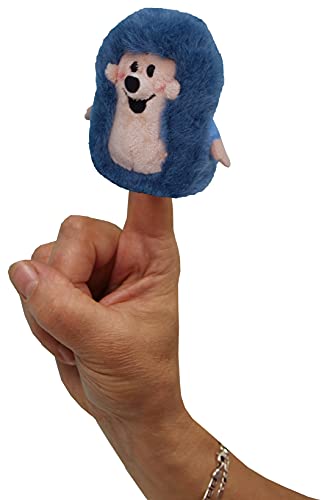 Fingerpuppe Plüsh Tierhandpuppe Handpuppe Handspielpuppe 8 cm Original Der Kleine Maulwurf Blau Igel Handpuppe Handspielpuppe für Kinder Jungen Mädchen von MORAVSKÁ ÚSTŘEDNA BRNO, d.u.v.