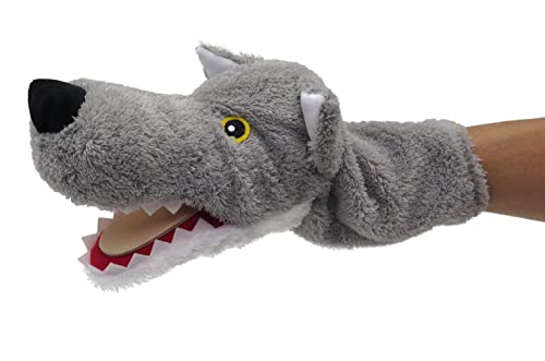 Handpuppe Tierhandpuppen Wolf 31 cm, Ideal für Puppentheatre und Rollenspiele, für Kinder Baby Jungen Mädchen von MORAVSKÁ ÚSTŘEDNA BRNO, d.u.v.