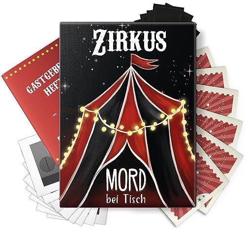 MORD bei Tisch - Krimidinner für zu Hause - 6 bis 8 Personen - Der Zirkus-Fall von MORD bei Tisch