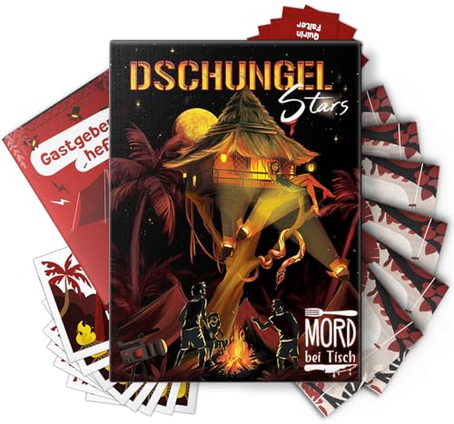 MORD bei Tisch Krimidinner für Zuhause - 4 bis 6 Personen - Der Dschungelstars Fall - Das Krimi Spiel ab 16 Jahren – Ideal als Krimi Dinner für eine mörderische Dinnerparty MORD bei Tisch Krimidinner für Zuhause - 4 bis 6 Personen - Der Dschungelstars Fall - Das Krimi Spiel ab 16 Jahren – Ideal als Krimi Dinner für eine mörderische Dinnerparty von MORD bei Tisch