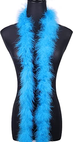 Blaue Federboa – 200 cm Kostüm-Accessoire, 1920er Jahre Burlesque Federn Boa für Junggesellinnenabschiede, Festivals, Partys, Halloween, Weihnachten von MOREASE