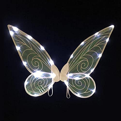 Feenflügel Erwachsene Kinder, Elfen Feen Flügel LED Beleuchtung Schmetterlingsflügel Kostüm, Party Fee Engel Kinder Faschingskostüme Halloween Karneval Requisiten Cosplay für Mädchen Damen, Weiß Feenflügel Erwachsene Kinder, Elfen Feen Flügel LED Beleuchtung Schmetterlingsflügel Kostüm, Party Fee Engel Kinder Faschingskostüme Halloween Karneval Requisiten Cosplay für Mädchen Damen, Weiß von MOREASE
