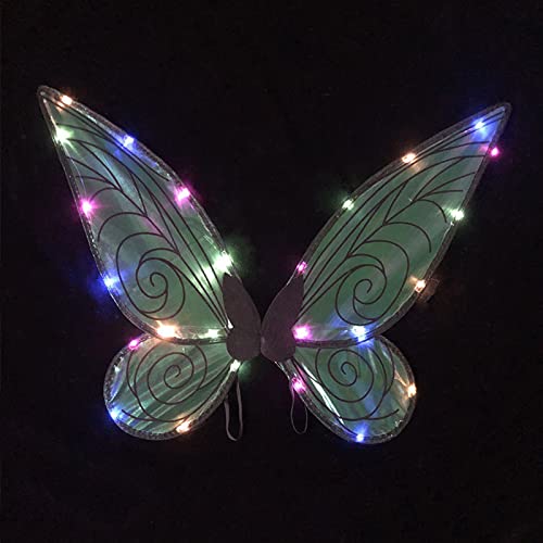 Feenflügel Erwachsene Kinder, Elfen Feen Flügel LED Beleuchtung Schmetterlingsflügel Kostüm, Party Fee Engel Kinder Faschingskostüme Halloween Karneval Requisiten Cosplay für Mädchen Damen, Schwarz+ Feenflügel Erwachsene Kinder, Elfen Feen Flügel LED Beleuchtung Schmetterlingsflügel Kostüm, Party Fee Engel Kinder Faschingskostüme Halloween Karneval Requisiten Cosplay für Mädchen Damen, Schwarz+ von MOREASE