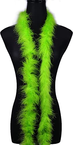 Grüne Federboa – 200 cm Kostüm-Accessoire, 1920er Jahre Burlesque Federn Boa für Junggesellinnenabschiede, Festivals, Partys, Halloween, Weihnachten von MOREASE