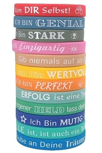 MOSNOW 36 Stück Motivationsarmbänder Kinder mit 18cm Silikonarmbändern,Inspirierende Geschenke für Einschulung,Kindergeburtstag,Kleine Geschenke für Kinder,Abschiedsgeschenk Kindergarten MOSNOW 36 Stück Motivationsarmbänder Kinder mit 18cm Silikonarmbändern,Inspirierende Geschenke für Einschulung,Kindergeburtstag,Kleine Geschenke für Kinder,Abschiedsgeschenk Kindergarten von MOSNOW