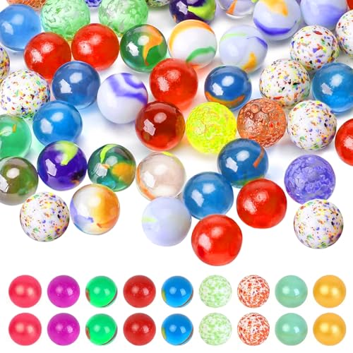 MOSTEDE Mehrfarbige Glasmurmeln 30 Stück Glas Murmeln Kinder Murmelspiel Verschiedene Mustern Bunt Murmel Spiele Bunt Transparent Heimdekoration Glasmurmeln Für Dekoration Oder Murmelspie von MOSTEDE