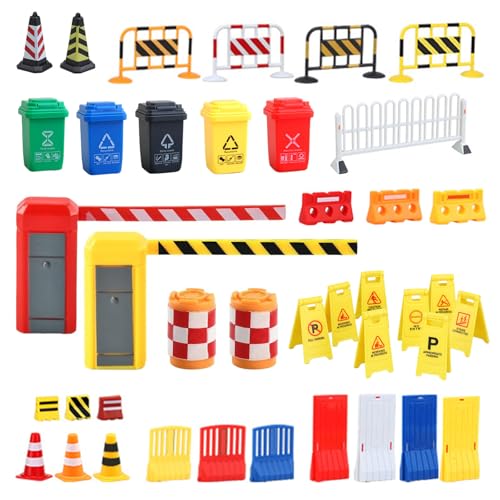 MOSTEDE Miniatur Verkehrsschilder Spielzeug 40 Stück Mini-verkehrskegel Kunststoffzaun Straßensperrenschilder Spielset Baustellenschild Verkehrsbarriere Spielzeug Für Verkehrswissen Lernen Kind MOSTEDE Miniatur Verkehrsschilder Spielzeug 40 Stück Mini-verkehrskegel Kunststoffzaun Straßensperrenschilder Spielset Baustellenschild Verkehrsbarriere Spielzeug Für Verkehrswissen Lernen Kind von MOSTEDE