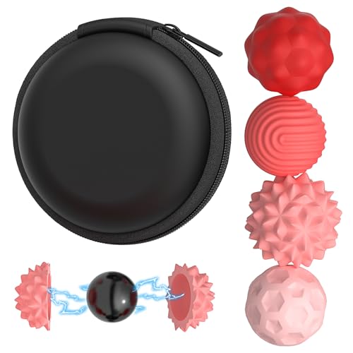 Magnet Anti Stress Kugeln 4 Stück Stressball Silikon Sensorik Spielzeug Magnet Stressball Mit Silikonhülle Tragbares Fidget-bälle Magnetspiel Motorikspielzeug Für Erwachsene Und Kinder von MOSTEDE