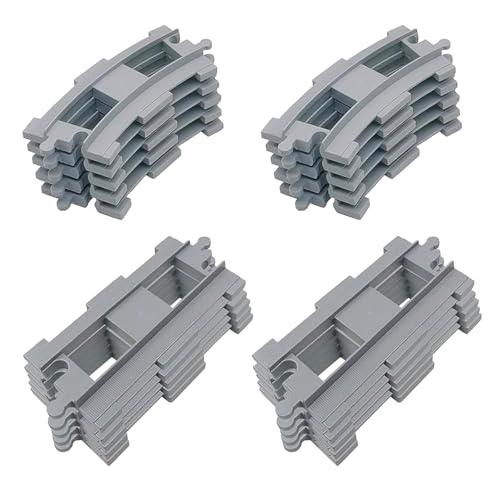 Spielzeug Railway Rails Set 20 Stück City Zug Schienen Zubehör Klemmbausteine Bausteine Zug Schienen Set Kompatibel Mit Dem Marktführer Eisenbahn Erweiterungs Set City Schienen Zug Für Mädchen Jungen von MOSTEDE