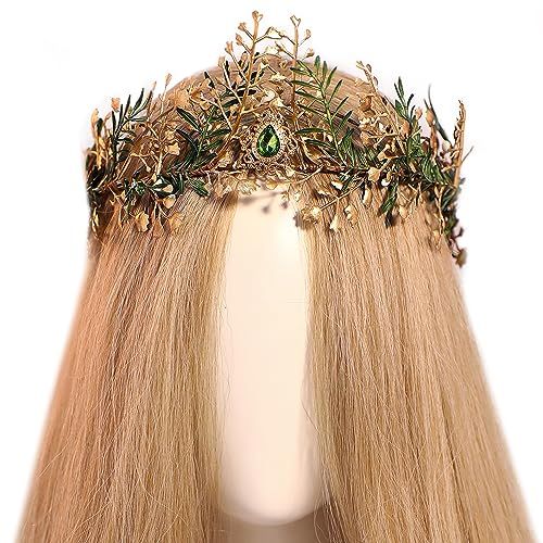 MOSTORY Elfenkrone für Renaissance-Frauen, Cosplay, handgefertigte Feenkrone, Elfen Tiara für Halloween-Karnevals-Fotoshooting von MOSTORY