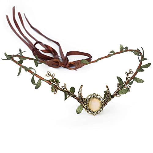 MOSTORY Goddess Moon Circlet Elf Kopfschmuck Cosplay Zubehör für Frauen Renaissance MOSTORY Goddess Moon Circlet Elf Kopfschmuck Cosplay Zubehör für Frauen Renaissance von MOSTORY