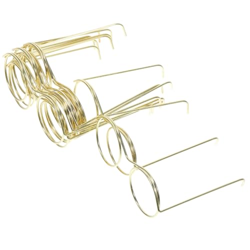 MOTHNUR 10 Stück Puppenbrillen Miniaturbrillen Für Puppen Basteln Mini-Brillen Anzieh-zubehör Metallrahmen Keine Linsen von MOTHNUR