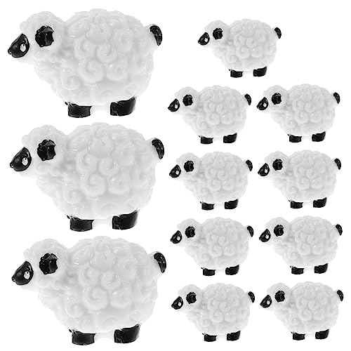 MOTHNUR 12 Stück Teiliges Mini Schaffiguren Harz Niedliche Miniaturschafe für Puppenhaus Garten und Tischdekoration Geschenkidee für Freunde MOTHNUR 12 Stück Teiliges Mini Schaffiguren Harz Niedliche Miniaturschafe für Puppenhaus Garten und Tischdekoration Geschenkidee für Freunde von MOTHNUR
