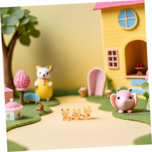 MOTHNUR 12stücke Teiliges Niedliche Fuchsfiguren Hochwertige Harz Sammelobjekte Für Feengärten Terrarien DIY Mooslandschaften Tierfiguren Für Kuchendekoration Und Zuhause von MOTHNUR