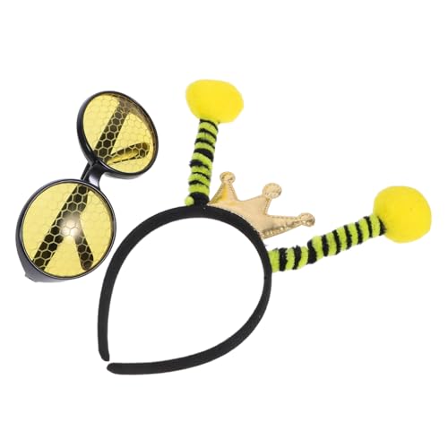 MOTHNUR 2 Stück Bienen Stirnband und Sonnenbrillen Set Teiliges Party Haarband mit Lustigem Bienen Design Einheitsgröße für Erwachsene Partyzubehör für Kostüm und Fotorequisiten MOTHNUR 2 Stück Bienen Stirnband und Sonnenbrillen Set Teiliges Party Haarband mit Lustigem Bienen Design Einheitsgröße für Erwachsene Partyzubehör für Kostüm und Fotorequisiten von MOTHNUR