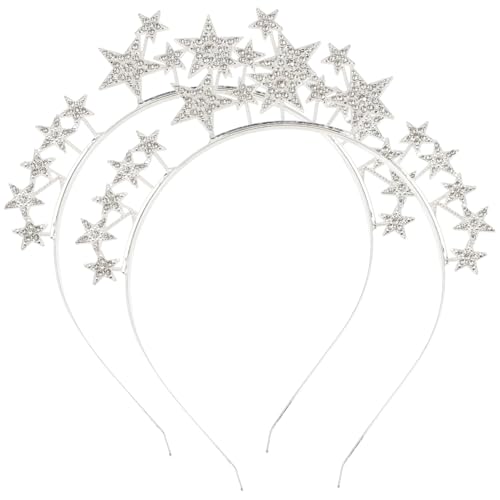 MOTHNUR 2 Stück Haarreifen Metall Stern Glitzer Stirnband Haarschmuck Leicht Bequem für Party Geburtstag Valentinstag Cosplay MOTHNUR 2 Stück Haarreifen Metall Stern Glitzer Stirnband Haarschmuck Leicht Bequem für Party Geburtstag Valentinstag Cosplay von MOTHNUR