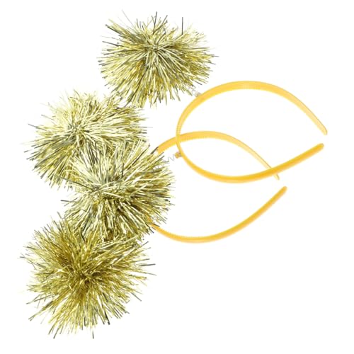 MOTHNUR 2 Stück Haarreifen mit Glitzer Pompons Langlebiges Farbechtes Party und Karneval Stirnband für Mädchen Modischer Haarschmuck für Geburtstags und Cosplay Feiern von MOTHNUR
