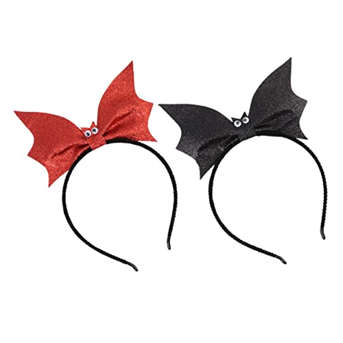 MOTHNUR 2 Stück Halloween Fledermaus Haarreif mit Glitzer und Robustem Material Strapazierfähiges Cosplay Accessoire für Damen für Kostüm und Halloween Partys MOTHNUR 2 Stück Halloween Fledermaus Haarreif mit Glitzer und Robustem Material Strapazierfähiges Cosplay Accessoire für Damen für Kostüm und Halloween Partys von MOTHNUR