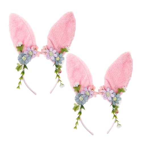 MOTHNUR 2 Stück Hasenohren Haarreif für Plüsch Kaninchen Kostümzubehör für Ostern Halloween und Fotopartys Rosa Kopfbedeckung für Trendige Outfits MOTHNUR 2 Stück Hasenohren Haarreif für Plüsch Kaninchen Kostümzubehör für Ostern Halloween und Fotopartys Rosa Kopfbedeckung für Trendige Outfits von MOTHNUR