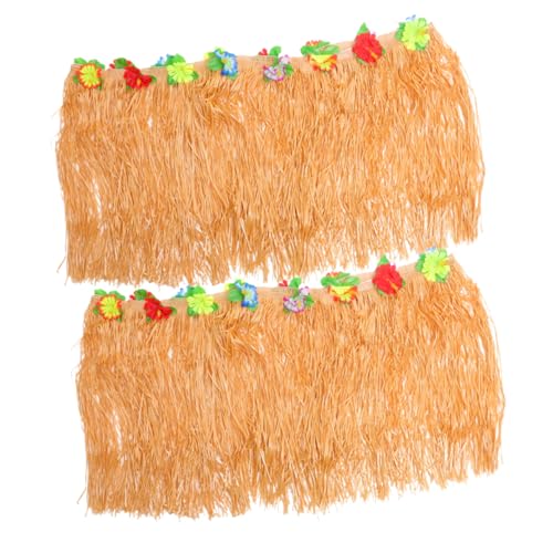 MOTHNUR 2 Stück Hawaiianisches Party Tischrock mit Fransen und Tassel-dekor Langlebig aus Abs für Sommer- Beach Indoor-feiern Groß Festliche Tischdeko von MOTHNUR