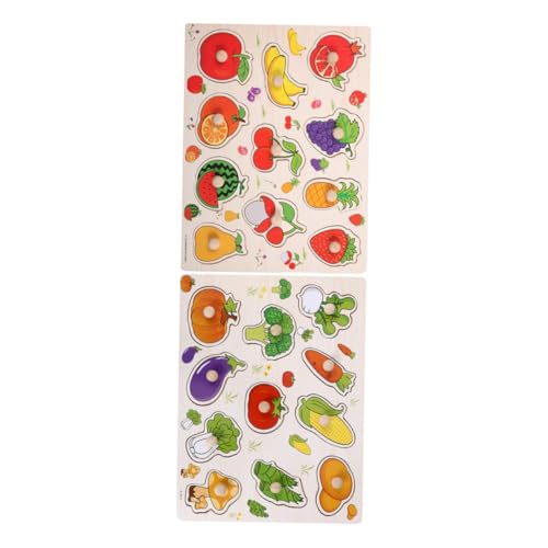 MOTHNUR 2 Stück Holzpuzzle mit Gemüse und Obst Pädagogisches Steckspiel für Kleinkinder Fördert Feinmotorik und Lebensmittelerkennung Robustes Holzspielzeug für Vorschule und MOTHNUR 2 Stück Holzpuzzle mit Gemüse und Obst Pädagogisches Steckspiel für Kleinkinder Fördert Feinmotorik und Lebensmittelerkennung Robustes Holzspielzeug für Vorschule und von MOTHNUR