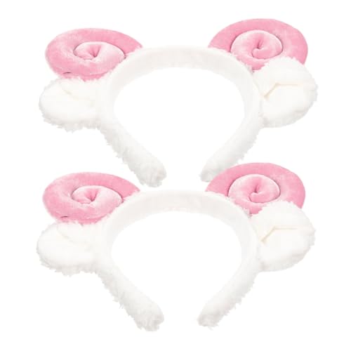 MOTHNUR 2 Stück Niedliches Schafhörner Stirnband Teiliges Cartoon Haarreifen Weiches Leichtes Haarschmuck für Party Karneval Cosplay und Familienfeste von MOTHNUR