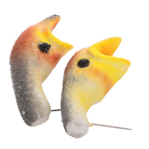 MOTHNUR 2 Stück Realistische Schwalbenkopf Modelle für Unterricht und Dekoration Lebensechte Schwalbenkopf Figuren für Desktop Garten und Parkgestaltung von MOTHNUR