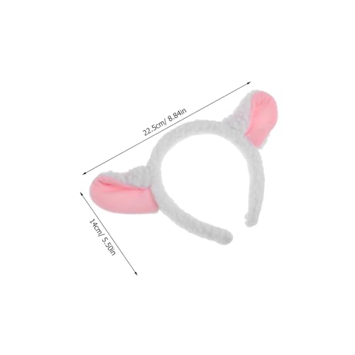 MOTHNUR 2 Stück Weiches Lammohren stirnband Tierohren Haarreif für Damen Leichtes Formstabiles Accessoire mit Süßen Schafshorn design für Kostüm Party Alltag und Cosplay von MOTHNUR