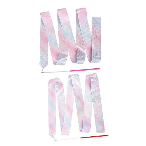 MOTHNUR 2 Stücke Band Tanz Bänder Kleine Regenbogen Streamer Gymnastik Fließende Band Funkelt Blinkt Blau Für Polyester Rot MOTHNUR 2 Stücke Band Tanz Bänder Kleine Regenbogen Streamer Gymnastik Fließende Band Funkelt Blinkt Blau Für Polyester Rot von MOTHNUR