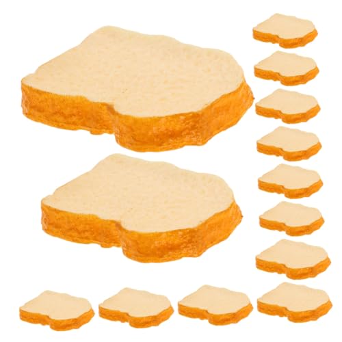 MOTHNUR 20 Stück Teiliges Realistische Fake Toast Brotscheiben Detailgetreue Simulation für Partydekoration Food Display Requisiten Kreative Küchen und Fotografie Deko von MOTHNUR