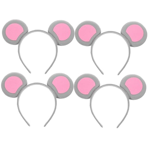 MOTHNUR 4 Stück Mausohren Haarreifen aus Rutschfester Leichter Stirnband für Damen für Halloween Tierkostüm Cosplay Party und Festival Zubehör MOTHNUR 4 Stück Mausohren Haarreifen aus Rutschfester Leichter Stirnband für Damen für Halloween Tierkostüm Cosplay Party und Festival Zubehör von MOTHNUR