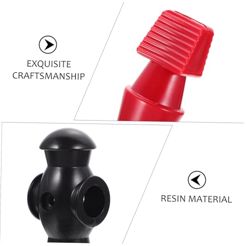 MOTHNUR 4 Stück Teiliges Tischfußball Ersatzspieler aus Strapazierfähigem Resin Mechanische Fußballfiguren in Rot Blau Kompatibel mit Standard Tischkicker Stangen Einfach zu Montieren von MOTHNUR