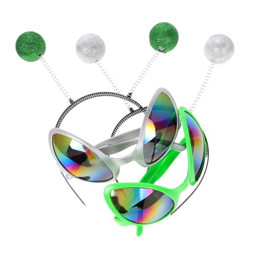 MOTHNUR 4 Teiliges Linsen Clutch Set, Alien Augen Bopper Stirnband, Alien Halloween Dekorationen, Halloween Dekorationen, Fenster, Gruselige Brille, Alien Halloween Stirnband, MOTHNUR 4 Teiliges Linsen Clutch Set, Alien Augen Bopper Stirnband, Alien Halloween Dekorationen, Halloween Dekorationen, Fenster, Gruselige Brille, Alien Halloween Stirnband, von MOTHNUR
