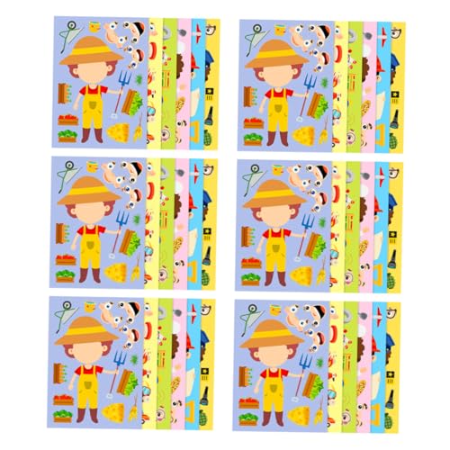 MOTHNUR 6 Sätze Berufspuzzle Aufkleber DIY Anzieh Puzzle Bunte Designs Feinmotorik Kreatives Lernen Für Familie Schule Party MOTHNUR 6 Sätze Berufspuzzle Aufkleber DIY Anzieh Puzzle Bunte Designs Feinmotorik Kreatives Lernen Für Familie Schule Party von MOTHNUR