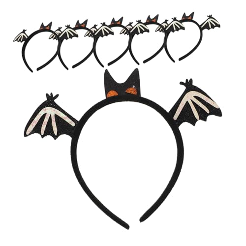 MOTHNUR 6 Stück Halloween Haarband Fledermaus Glitzer Kostüm Haaraccessoire Leicht und Weich Für Party Cosplay und Festliche Anlässe Damen MOTHNUR 6 Stück Halloween Haarband Fledermaus Glitzer Kostüm Haaraccessoire Leicht und Weich Für Party Cosplay und Festliche Anlässe Damen von MOTHNUR