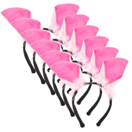 MOTHNUR 6 Stück Teiliges Haarreif mit Tierohren Elastisches Langlebiges Haarschmuck für Mädchen Niedliche Plüsch Stirnbänder für Party Kostüm und Alltag Geeignet für Kindergarten und von MOTHNUR