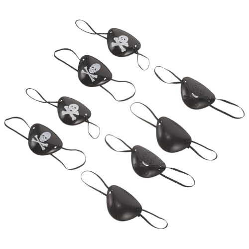 MOTHNUR 8 Stück Teiliges Halloween Piraten Augenklappe Leichte und Flexible Eye Patches mit Lustigen Totenkopf Mustern als Halloween Cosplay Prop für Partys MOTHNUR 8 Stück Teiliges Halloween Piraten Augenklappe Leichte und Flexible Eye Patches mit Lustigen Totenkopf Mustern als Halloween Cosplay Prop für Partys von MOTHNUR