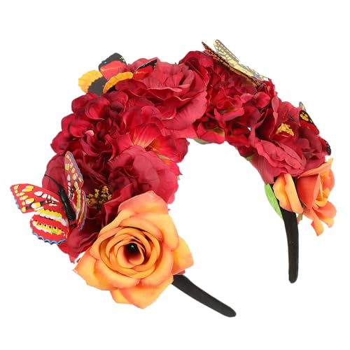 MOTHNUR Boho Schmetterlings Haarreif mit Lebensechten Blumen Vielseitiges Halloween Haaraccessoire für Damen Dekoratives Stirnband für Urlaub Fotoshootings und Festliche Anlässe MOTHNUR Boho Schmetterlings Haarreif mit Lebensechten Blumen Vielseitiges Halloween Haaraccessoire für Damen Dekoratives Stirnband für Urlaub Fotoshootings und Festliche Anlässe von MOTHNUR