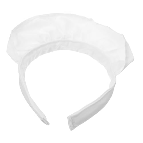 MOTHNUR Damen Haarreif mit Spitzenrüschen Weißes Maid Stirnband für Party Cosplay Karneval und Themenveranstaltungen Rutschfester Haarschmuck für Frauen und Mädchen von MOTHNUR