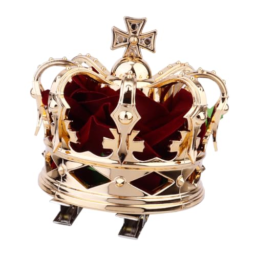 MOTHNUR Goldene Haarspange Party Haarschmuck Cosplay Kopfbedeckung Damen Halloween Königin Zubehör für Verkleidung und Festlichkeiten von MOTHNUR