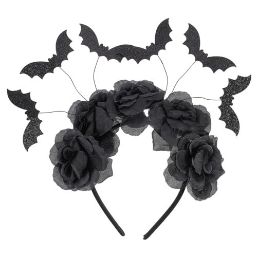 MOTHNUR Halloween Cosplay Haarreif mit Schwarzen Rosen und Spinnenmotiv Bequemes Stirnband Auffälliges Party Accessoire für Kostüm und Verkleidung Langlebig und Stabil für Lange Nutzung von MOTHNUR