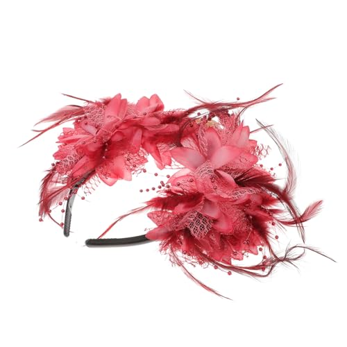 MOTHNUR Halloween Haarreif mit Künstlichen Rosen und Schädelmuster Dekorativer Haarschmuck für Damen und Wiederverwendbar Leicht und Bequem für Halloween Kostüm Party von MOTHNUR