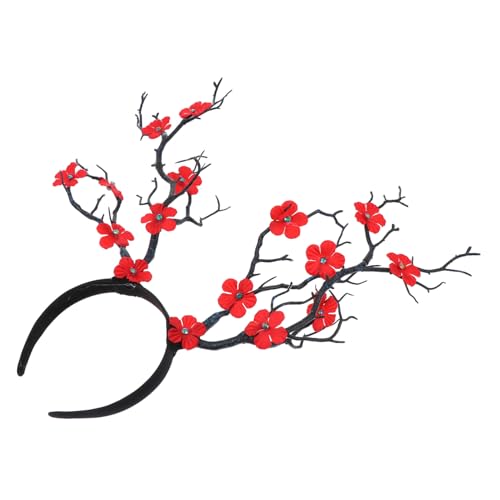 MOTHNUR Halloween Haarreif mit Roten Blüten und Realistischem Rentiergeweih Leichtes Party Kostümzubehör für Halloween Karneval Cosplay und Festliche Anlässe Auffälliger Kopfschmuck für MOTHNUR Halloween Haarreif mit Roten Blüten und Realistischem Rentiergeweih Leichtes Party Kostümzubehör für Halloween Karneval Cosplay und Festliche Anlässe Auffälliger Kopfschmuck für von MOTHNUR