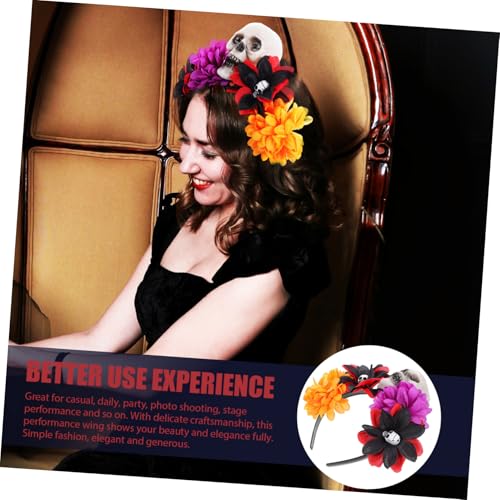MOTHNUR Halloween Haarreif mit Skelett und Künstlichen Rosen Cosplay Stirnband für Damen und Gruseliges Tag der Toten Accessoire für Party Festival und Kostümveranstaltungen MOTHNUR Halloween Haarreif mit Skelett und Künstlichen Rosen Cosplay Stirnband für Damen und Gruseliges Tag der Toten Accessoire für Party Festival und Kostümveranstaltungen von MOTHNUR